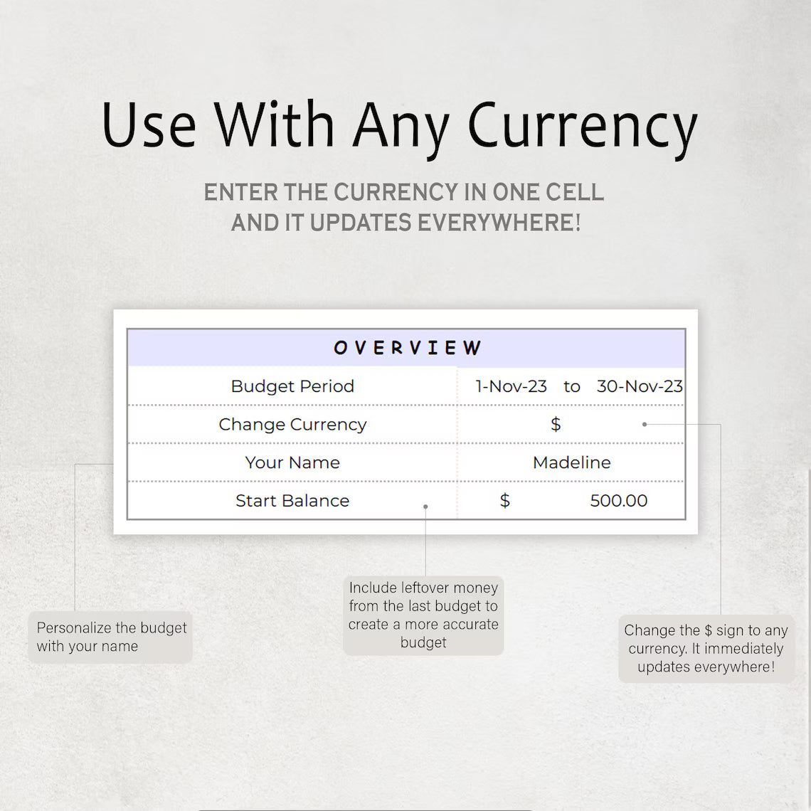 Google Sheet Monthly Budget Tracker