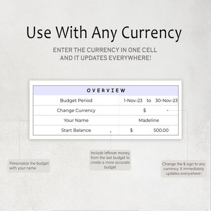 Google Sheet Monthly Budget Tracker