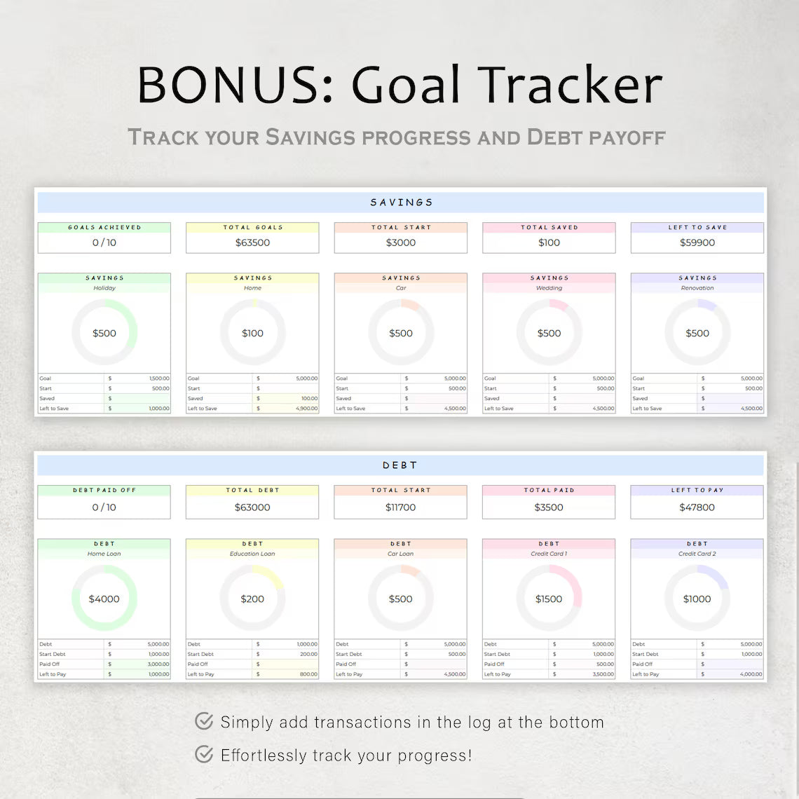 Google Sheet Monthly Budget Tracker